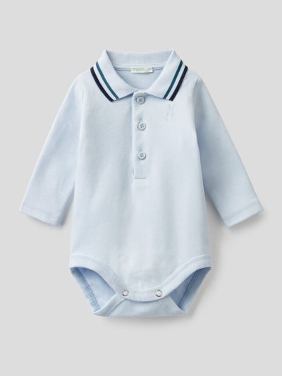 Benetton 100% Katoenen Bodysuit Bodysuits Kinderen Blauw | BE675647