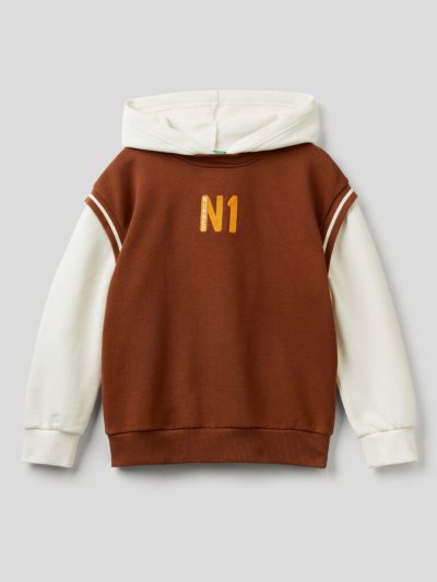 Benetton 100% Katoenen Hoodie Kinderen Bruin | BE129064