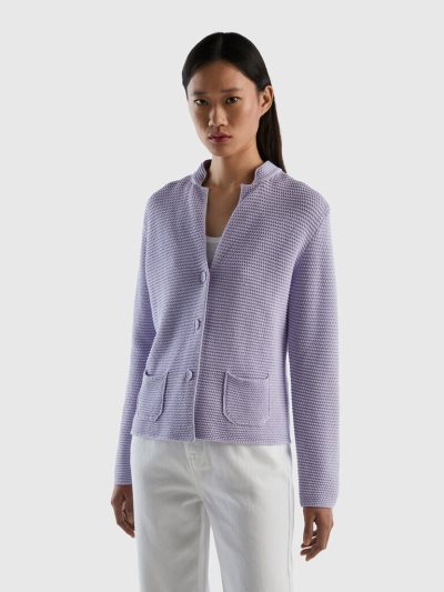 Benetton 100% Katoenen Knit Jassen Dames Lilac | BE292789