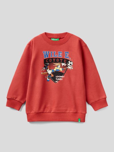 Benetton 100% Katoenen Looney Tunes Sweatshirt Kinderen Rood | BE070153