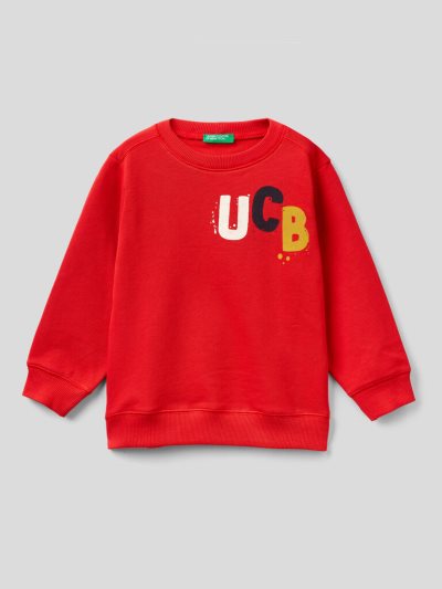 Benetton 100% Organic Katoenen Sweatshirt Kinderen Rood | BE258794