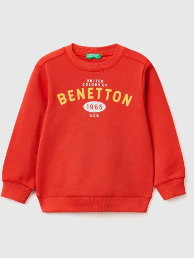 Benetton 100% Organic Katoenen Sweatshirt Kinderen Rood | BE515231