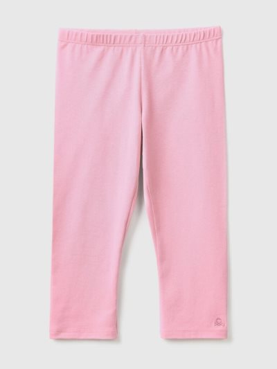 Benetton 3/4 Stretch Katoenen Leggings Kinderen Roze | BE526022