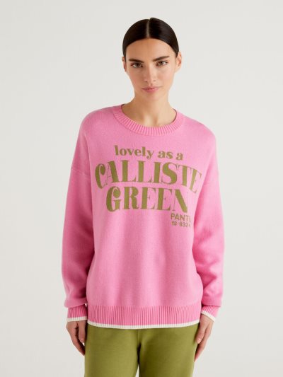 Benetton Benettonxpantone™ Crew Neck Sweaters Dames Roze | BE426857