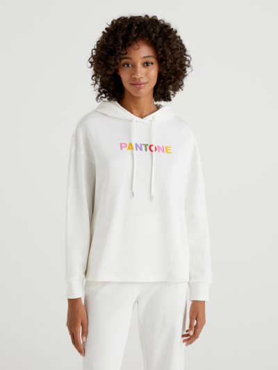 Benetton Benettonxpantone™ Hoodie Dames Wit | BE174630