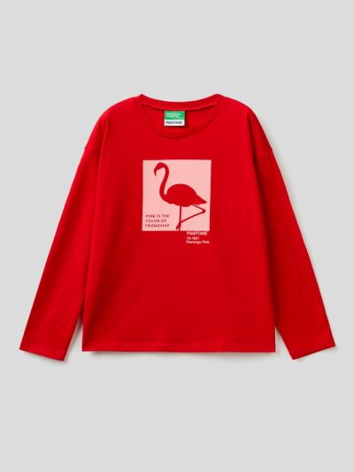 Benetton Benettonxpantone™ Long Sleeve T-shirts Kinderen Rood | BE363280