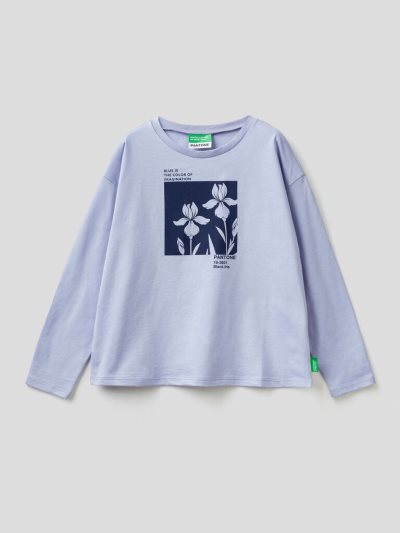 Benetton Benettonxpantone™ Long Sleeve T-shirts Kinderen Lilac | BE664281