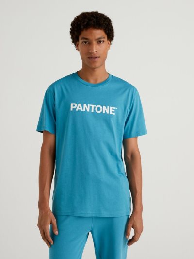 Benetton Benettonxpantone™ Short Sleeve T-shirts Heren Lichtblauw | BE956306