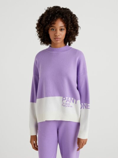 Benetton Benettonxpantone™ Turtleneck High Neck Sweaters Dames Lilac | BE442486