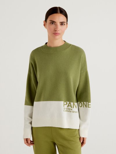 Benetton Benettonxpantone™ Turtleneck High Neck Sweaters Dames Groen | BE710766