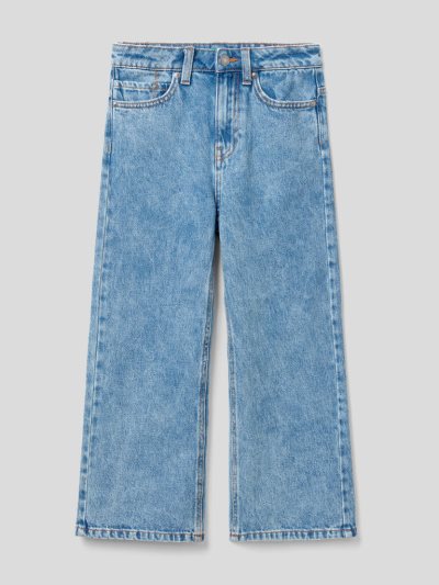 Benetton Brede Fit "Eco-recycle" Denim Jeans Kinderen Grijs | BE599043