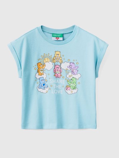 Benetton Care Bears™ Print Short Sleeve T-shirts Kinderen Aqua | BE553385