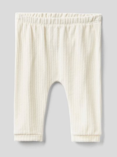 Benetton Chenille Animal Broek Kinderen Wit | BE772629