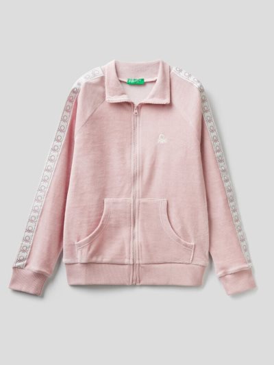 Benetton Chenille Logo Sweatshirt Kinderen Roze | BE574503