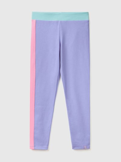 Benetton Color Block Leggings Kinderen Periwinkle | BE114488