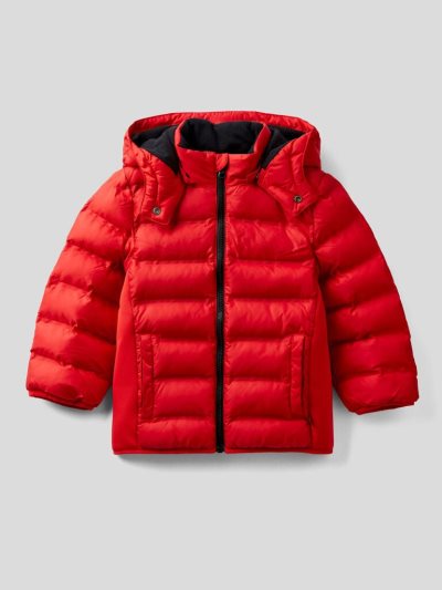 Benetton Detachable Hood Light Jackets Kinderen Rood | BE946253