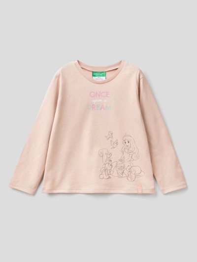 Benetton Disney Princess Long Sleeve T-shirts Kinderen Roze | BE411432