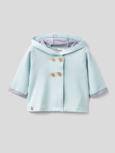 Benetton Double-breasted Hoodie Kinderen Aqua | BE425026