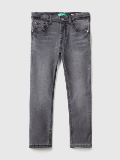 Benetton Five-pocket Mager Fit Jeans Kinderen Zwart | BE313282