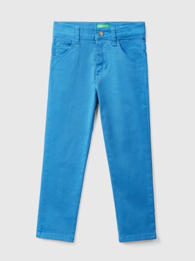 Benetton Five-pocket Slim Fit Broek Kinderen Blauw | BE623710