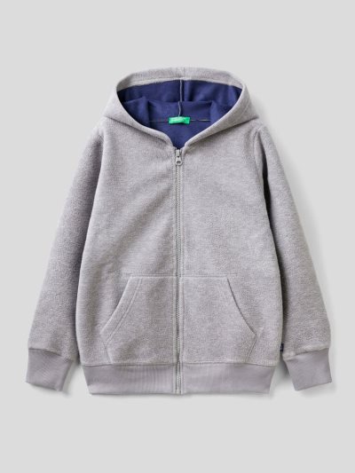 Benetton Fleece Hoodie Kinderen Grijs | BE911647