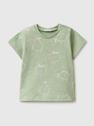 Benetton Fruit Print T-shirts Kinderen Lichtgroen | BE012676