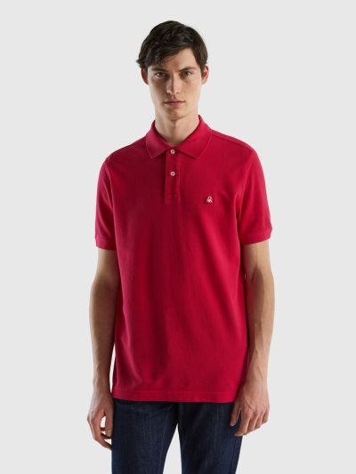 Benetton Fuchsia Regular Fit Short Sleeve Polos Heren Fuchsie | BE370792