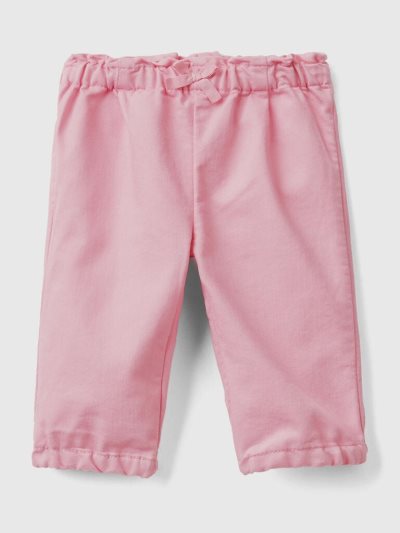 Benetton Gathered Taille Broek Kinderen Roze | BE745147