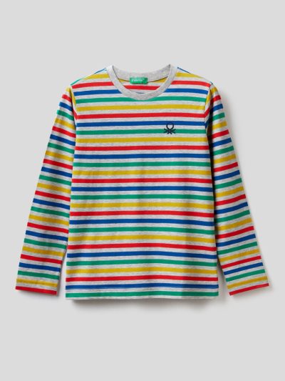 Benetton Gestreept 100% Katoenen Long Sleeve T-shirts Kinderen Multi-color | BE962826