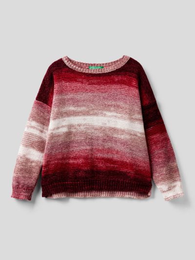 Benetton Gestreept Chenille Truien Kinderen Roze | BE139767