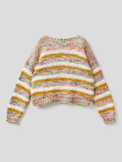 Benetton Gestreept Lurex Truien Kinderen Multi-color | BE066894