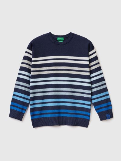 Benetton Gestreept Truien Kinderen Blauw | BE570228