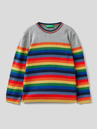 Benetton Gestreept Wol Blend Truien Kinderen Multi-color | BE521230