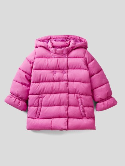 Benetton Gewatteerd Double-breasted Jassen Kinderen Cyclamen | BE256362