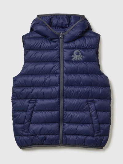 Benetton Gewatteerd Hood Light Jackets Kinderen Donkerblauw | BE699370