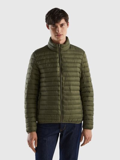 Benetton Gewatteerd Recycled Wadding Puffer Jackets Heren Groen | BE076071