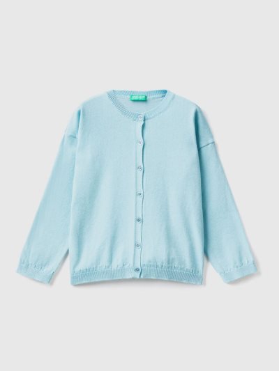 Benetton Glittery Buttons Cardigan Kinderen Aqua | BE172715