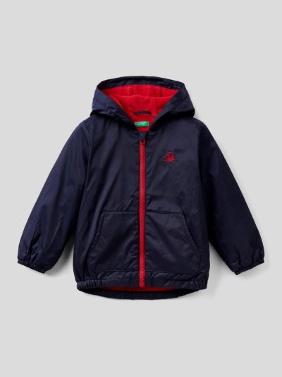 Benetton Hood And Pockets Light Jackets Kinderen Donkerblauw | BE295455