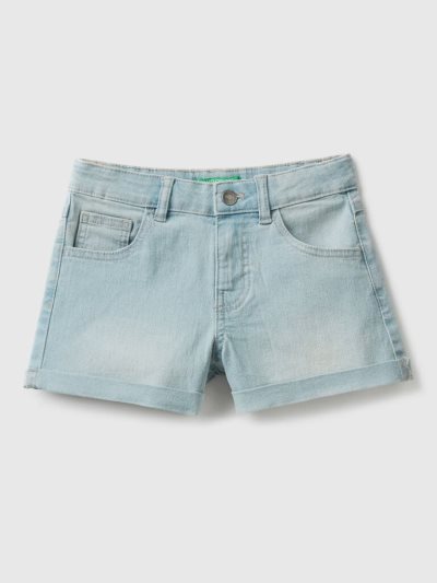 Benetton Jean "Eco-recycle" Denim Korte Broek Kinderen Lichtblauw | BE465014