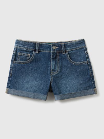 Benetton Jean "Eco-recycle" Denim Korte Broek Kinderen Blauw | BE985046