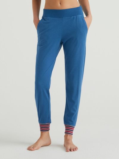 Benetton Katoenen And Viscose Blend Broek Dames Blauw | BE906029