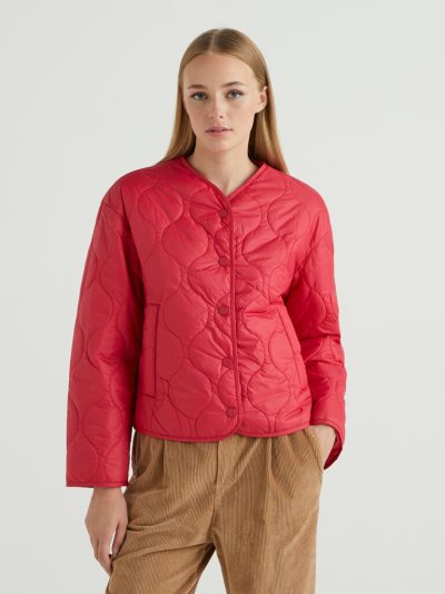 Benetton Kort Gewatteerd Light Jackets Dames Cyclamen | BE822415