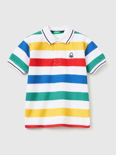 Benetton Kort Sleeve Stripes Poloshirt Kinderen Multi-color | BE547307