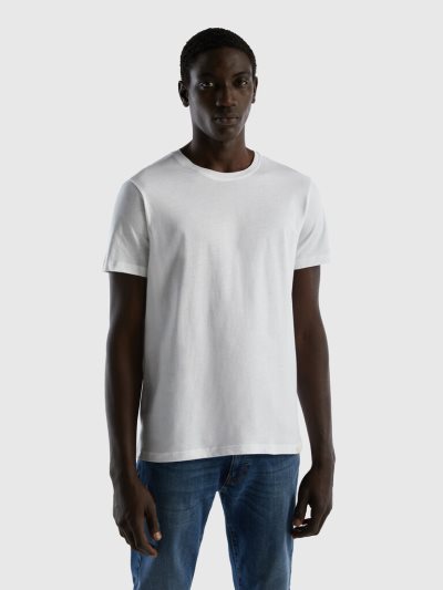 Benetton Kort Sleeve T-shirts Heren Wit | BE658486