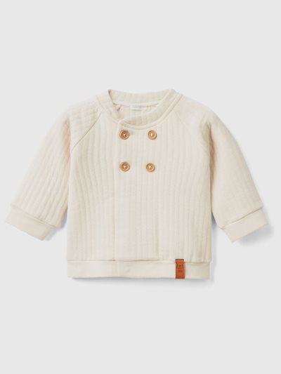 Benetton Lichtgewicht Gewatteerd-look Sweatshirt Kinderen Vanilla | BE533261