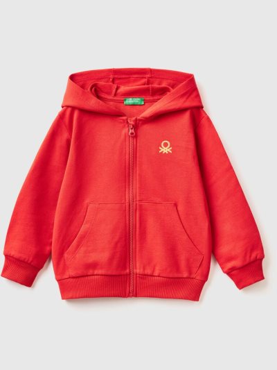 Benetton Logo Hoodie Kinderen Rood | BE235518