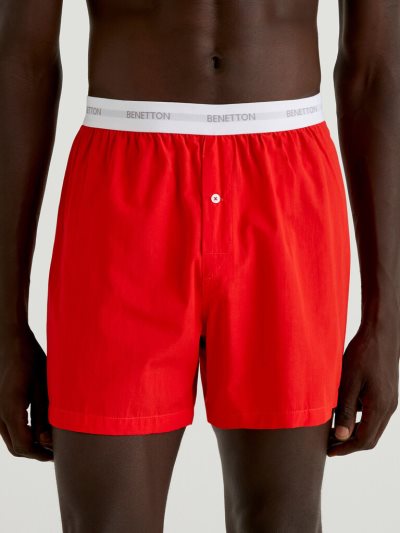 Benetton Logoed Elastic Boxers Heren Rood | BE008474