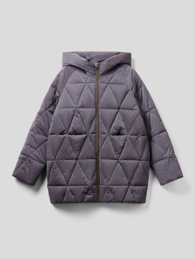 Benetton Long Gewatteerd Padded Jackets Kinderen Grijs | BE396542