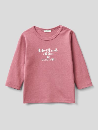 Benetton Long Sleeve 100% Organic Katoenen T-shirts Kinderen Donker | BE278974