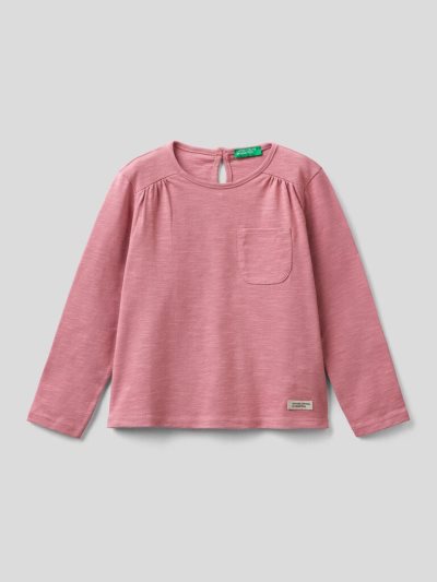 Benetton Long Sleeve Organic Katoenen T-shirts Kinderen Donker | BE796207